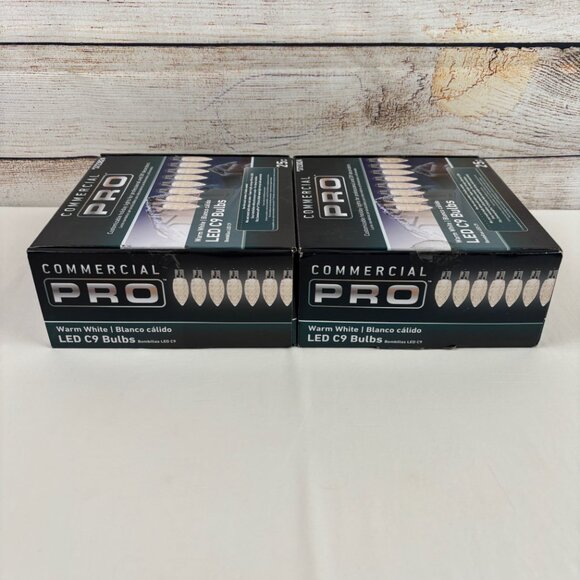 2 Boxes Gemmy Commercial Pro 25 Ct C9 Warm White LED...